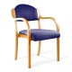 Tahara Wood Frame Stackable Fabric Armchair